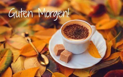 Guten Morgen Tasse Herbstbltter