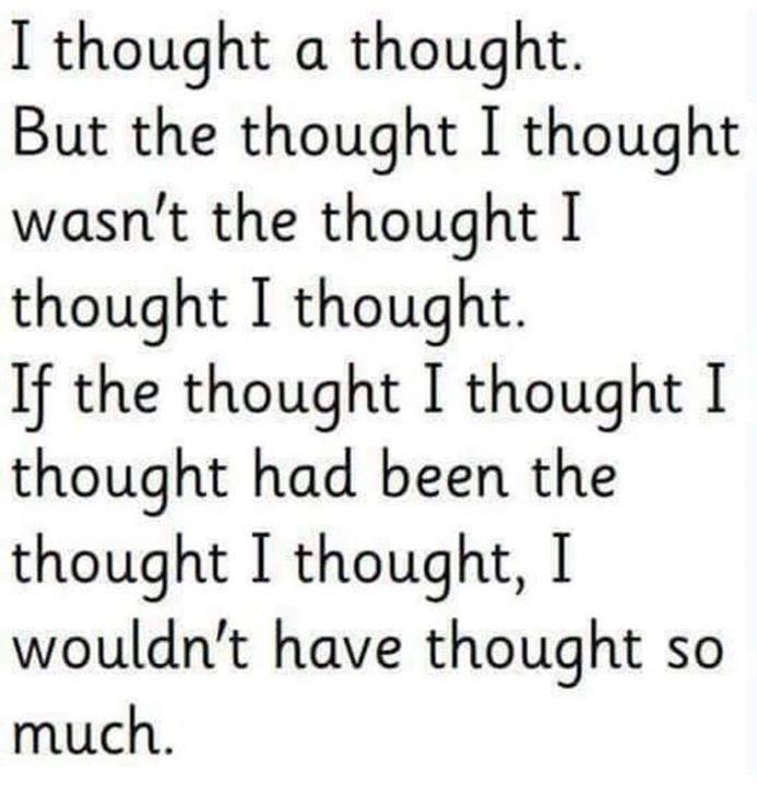 though