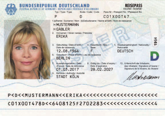 Mustermann Reisepass 2017