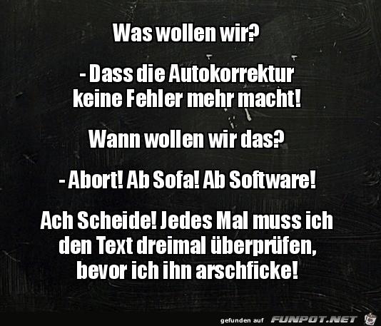 Bloede Autokorrektur