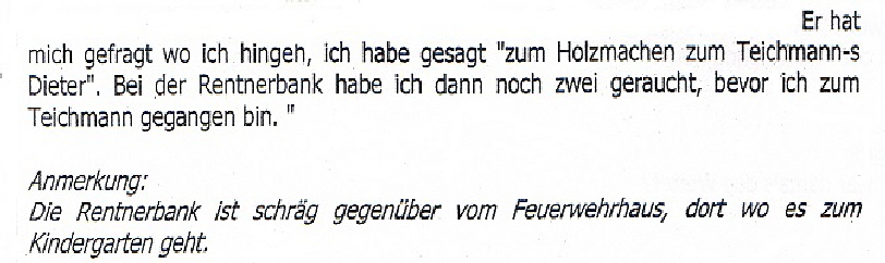 Hinweis-Bank