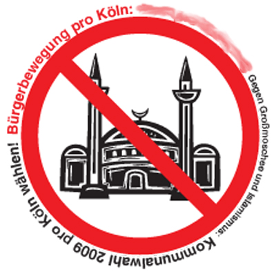 Islamophobie Aufkleber von Pro Koeln