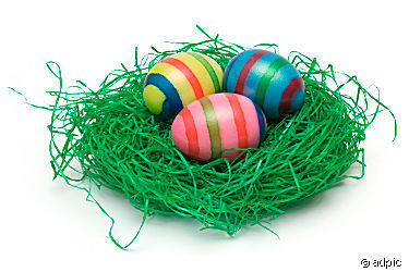 Drei Ostereier im Nest 63640