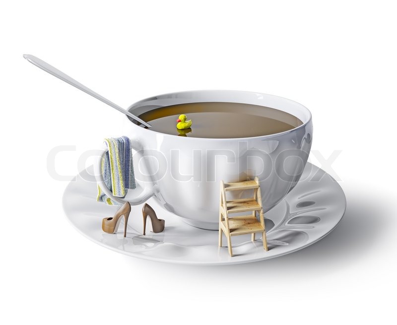 9185072 cup of coffee as the bathtube.jp