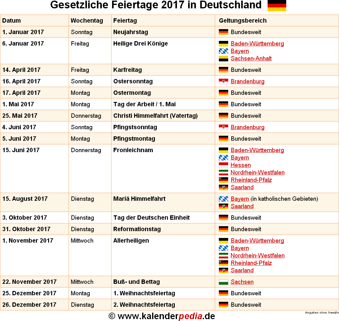 feiertage-2017