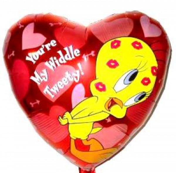 Tweety-Herz-Folienballons-Helium-45cm