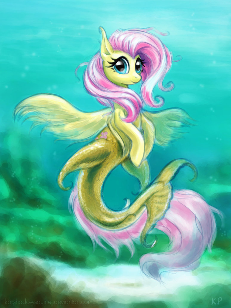 seapony fluttershy by kp shadowsquirrel-