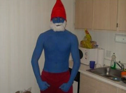 blauer schlumpf