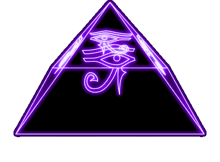Purple spinning pyramid 