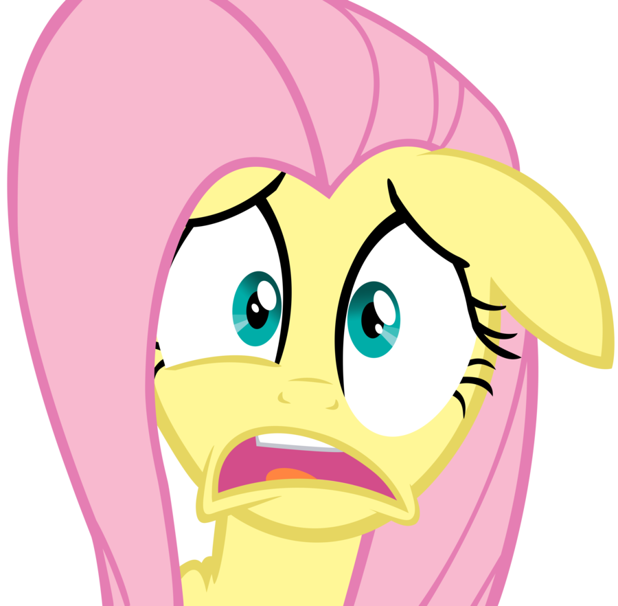 fluttershy scared by theflutterknight-