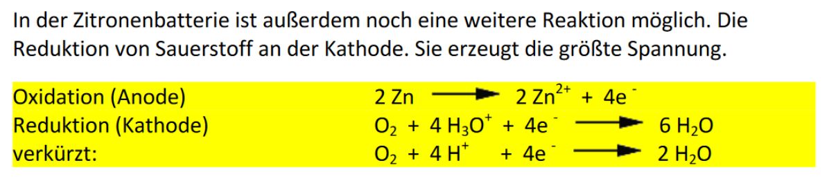 Zitronenbatterie