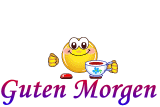 Guten Morgen Smiley mit Kafeetasse 0 2 0