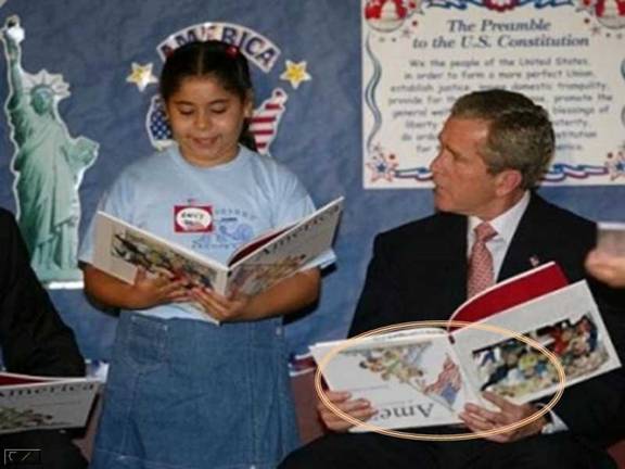 bush-pet-goat-book-upside-down-photo