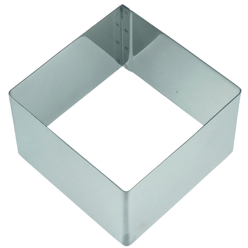 dessertform edelstahl quadrat