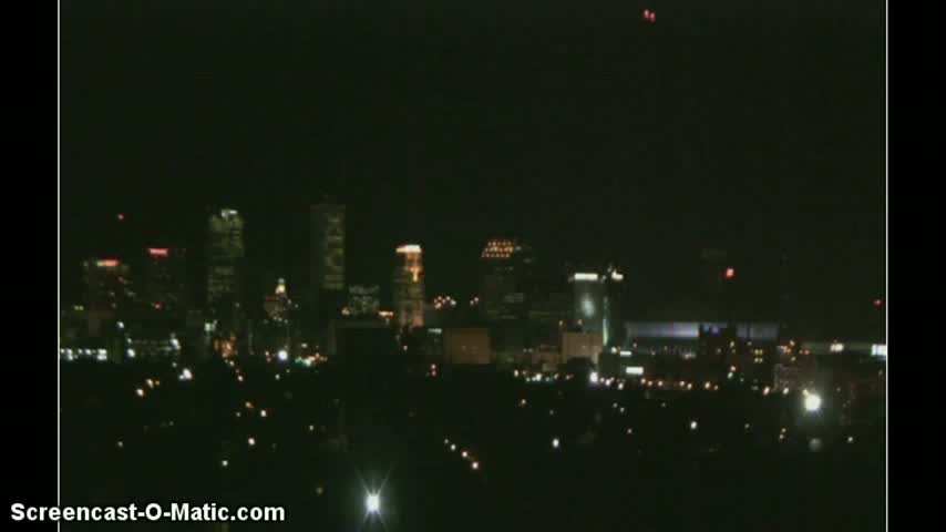 Blimp or Ufo Lights Above Super Bowl 47 