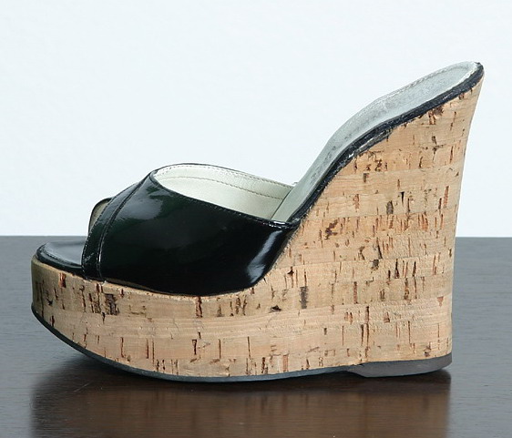 Plateausandalette mit Korkboden