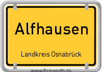 ortsschild alfhausen niedersachsen