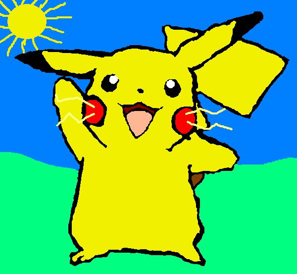 OXsqPH Pikachu Paintzeichnung