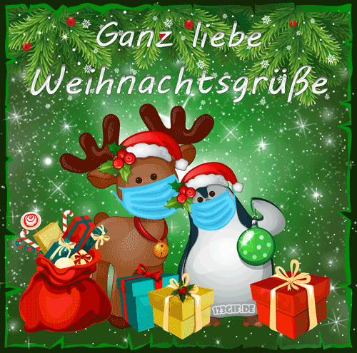 corona-maske-rentier-pinguin-weihnachtsg