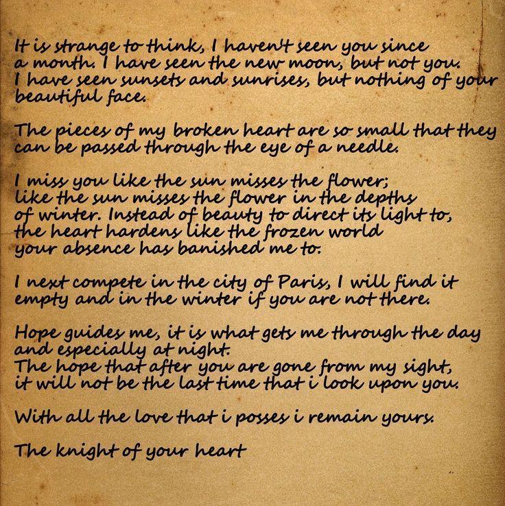A Knights Tale Love Letter