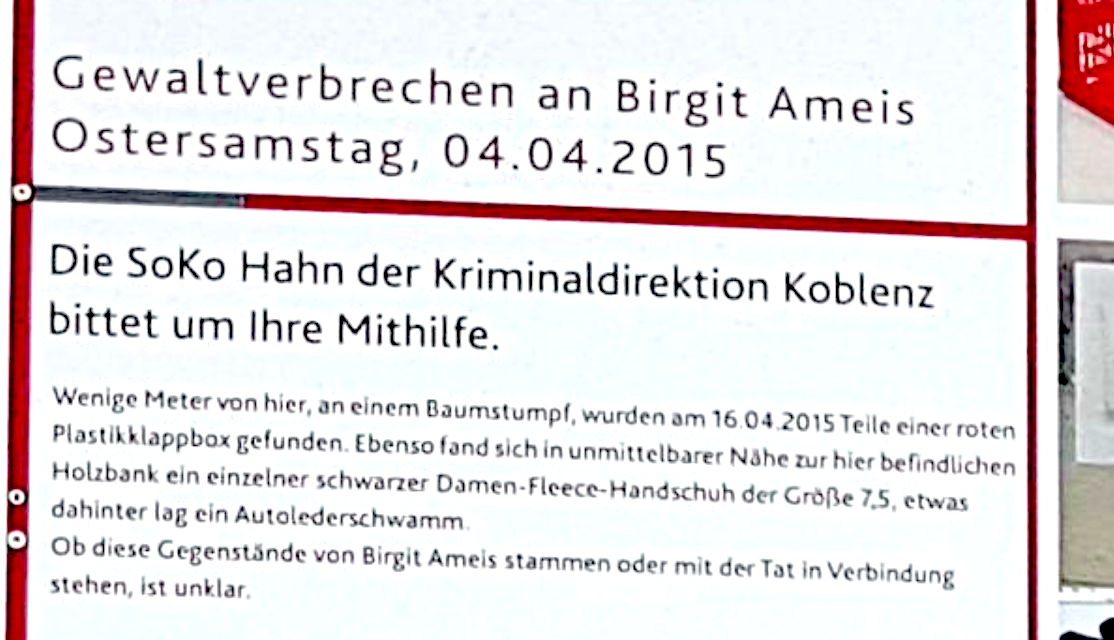 Ausschnitt Schild