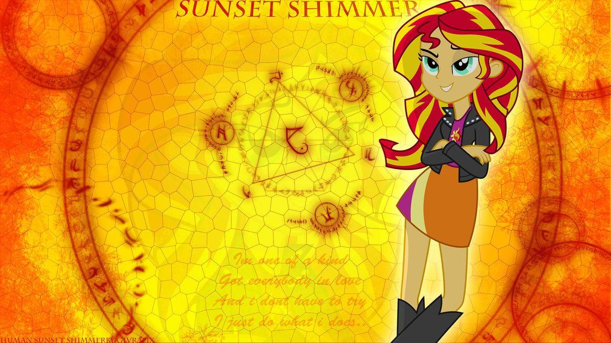 mlp   sunset shimmer wallpaper by yamana