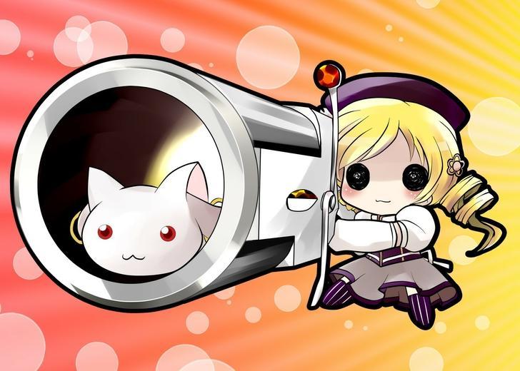 blondes guns weapons mahou shoujo madoka