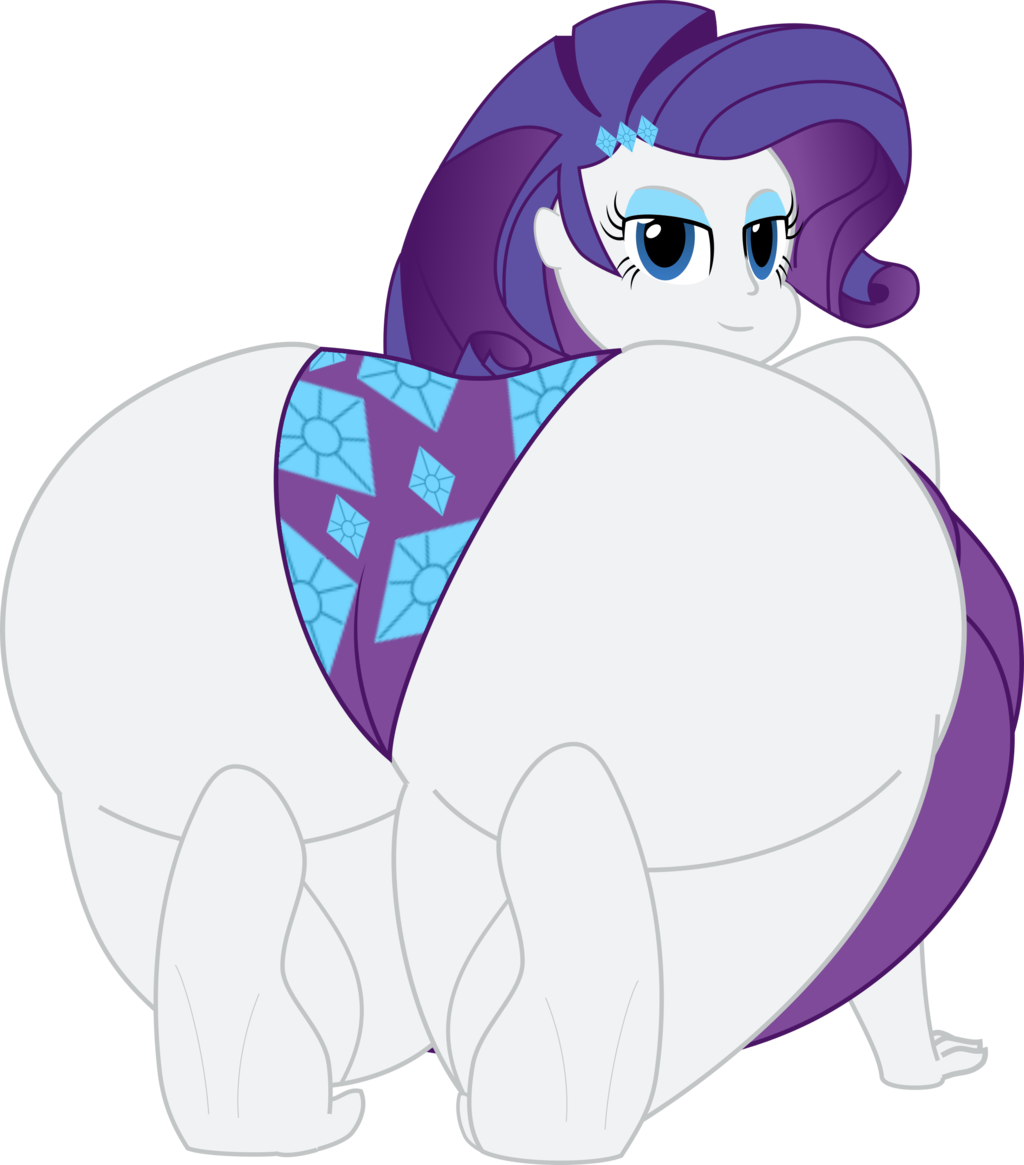 chubby eqg rarity rear view by shitigal 