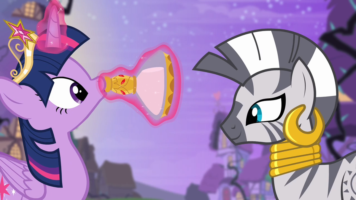 Twilight drinking potion S4E1