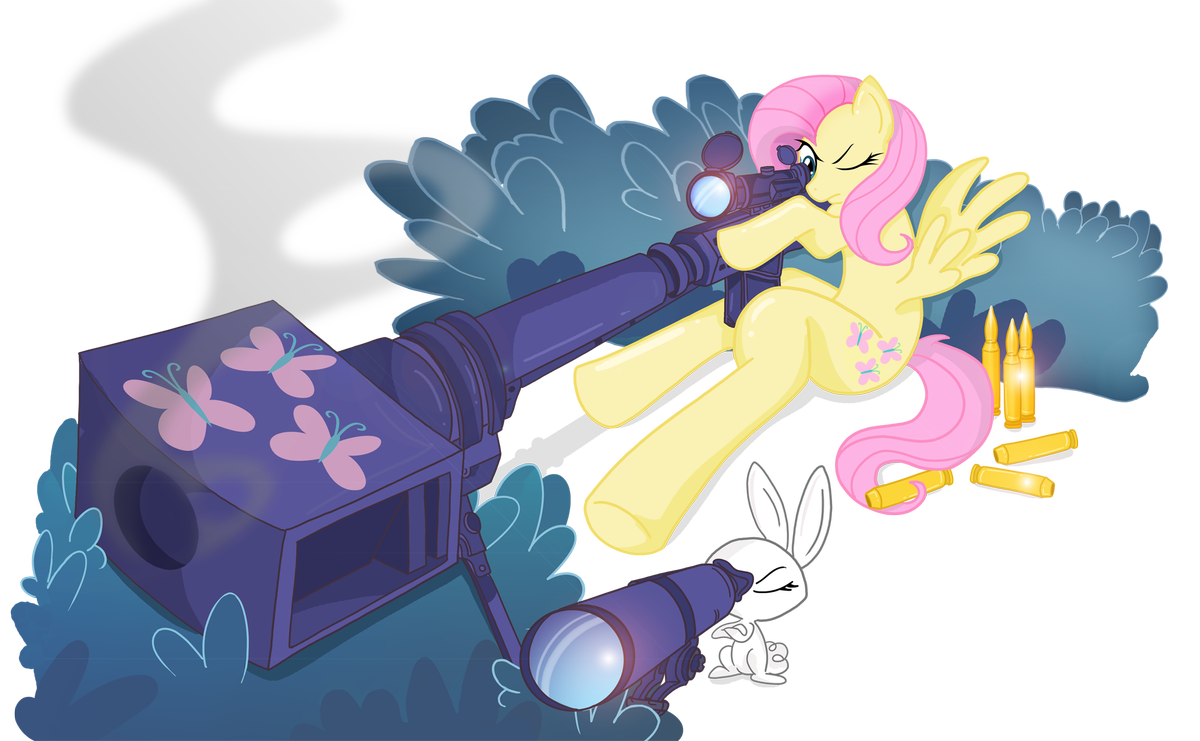 fluttershy sniper by leadp-d4rdafj