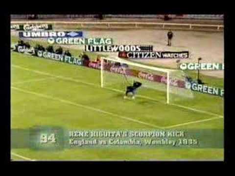 Youtube: Rene Higuita. Parada Escorpion