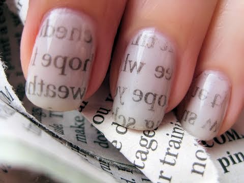 Youtube: Newspaper Nail Art