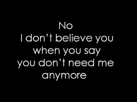 Youtube: Pink ~ I don't believe you Lyrics