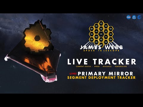 Youtube: REPLAY!  Mirror Segment Deployment Tracker - James Webb Space Telescope