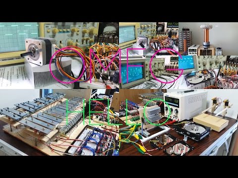 Youtube: [OMFG] - Hello, 450kV Tesla Coil & Robot Orchestra cover [1,000 sub special]