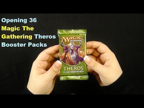Youtube: Binaural Opening 36 Magic The Gathering Booster Packs: Unboxing ASMR In The Land Of Theros