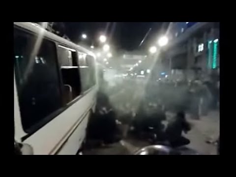 Youtube: Ukraine War - Ukrainians forced to kneel at Donetsk rally against Russian intervention