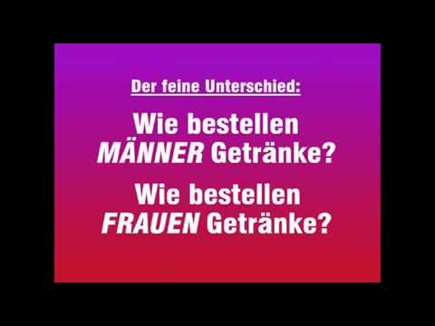 Youtube: Wie Männer und Frauen Getränke bestellen
