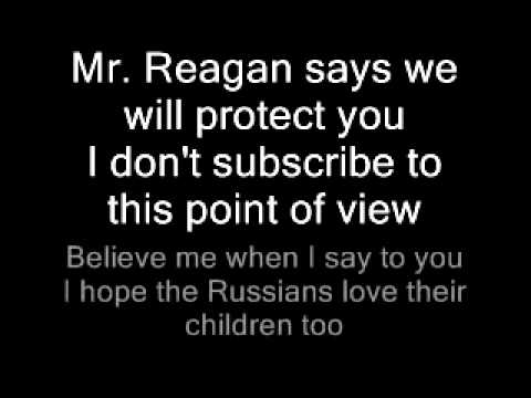 Youtube: Sting Russians Lyrics