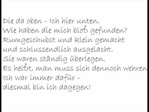 Youtube: Virginia Jetzt-Dieses Ende wird ein Anfang sein Lyrics