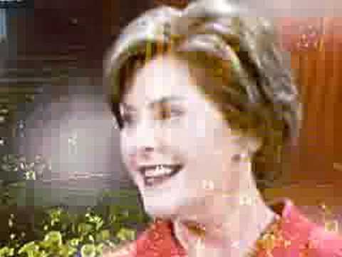 Youtube: Laura Bush reptile eyes