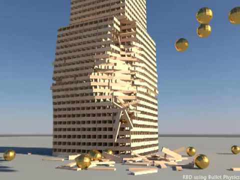 Youtube: Over 5000 KEVA planks building - Bullet Physics