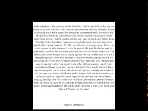 Youtube: Jordan Chandler - confession