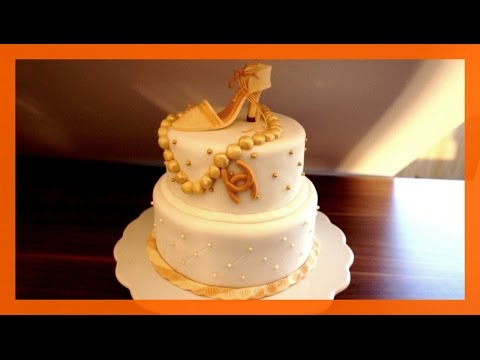 Youtube: Fondant High-Heel Torte - Fondant Schuh modellieren - Fondant High-heel modellieren - von Kuchenfee