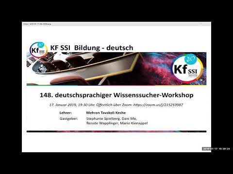 Youtube: 2019 01 17 PM Public Teachings in German - Öffentliche Schulungen in Deutsch