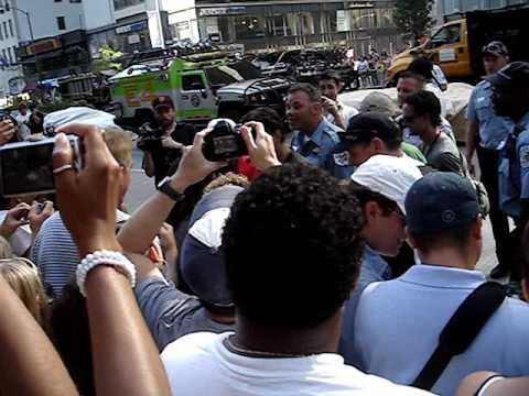 Youtube: Actor Shia LaBeouf giving autographs at the Chicago's N. Michigan Av, the set for Transformers 3