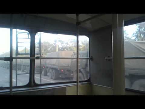 Youtube: Колона російської військової техніки на Луганщині 02.09.2014