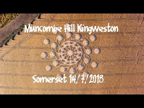 Youtube: Crop Circle Muncombe Hill nr Kingweston Somerset Reported 14/7/18