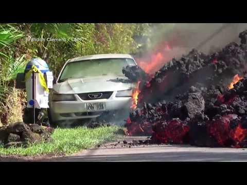 Youtube: Vulkan Kilauea auf Hawaii: Die Lava frisst sich unaufhaltsam weiter