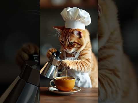 Youtube: ☕ Tiny Cat’s Adorable Café Shift Adventure 🐾
